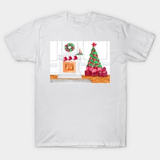 Christmas Fireplace T-Shirt